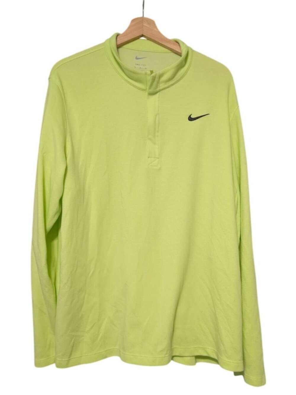 Nike Victory Dri-FIT 1/2 Zip Golf Pullover Lemon Twist Yellow Green Mens XL